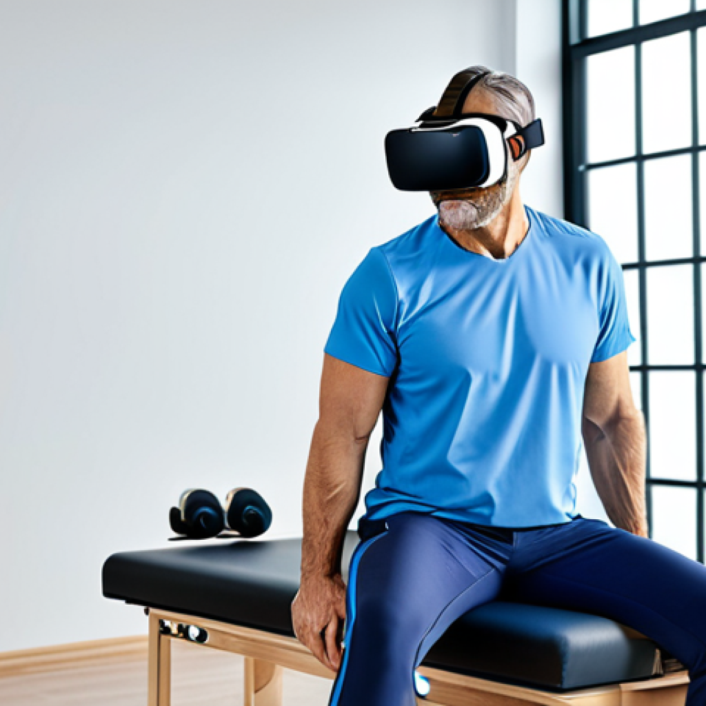 가상현실 재활치료의 개인정보 보호 이슈 - **
A professional physical therapist guiding a fully clothed patient through rehabilitation exercis...