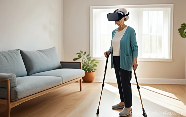 VR 재활치료의 최신 동향 - **Prompt:** A joyful 8-year-old girl, with a bright smile, is actively playing a rehabilitation game...