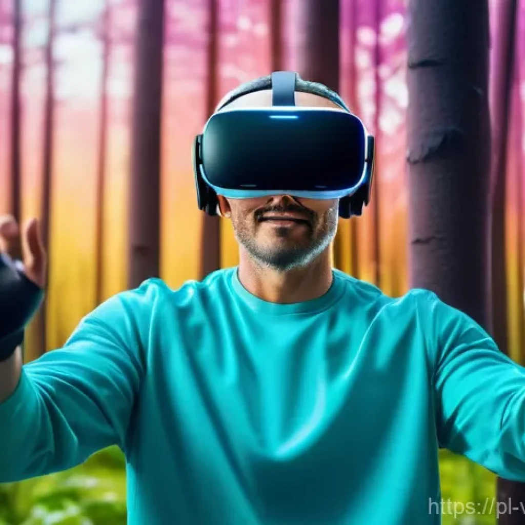 가상현실 재활치료의 성공적인 사례 - **Prompt:** A dynamic, brightly lit scene in a modern rehabilitation center. A motivated male patien...