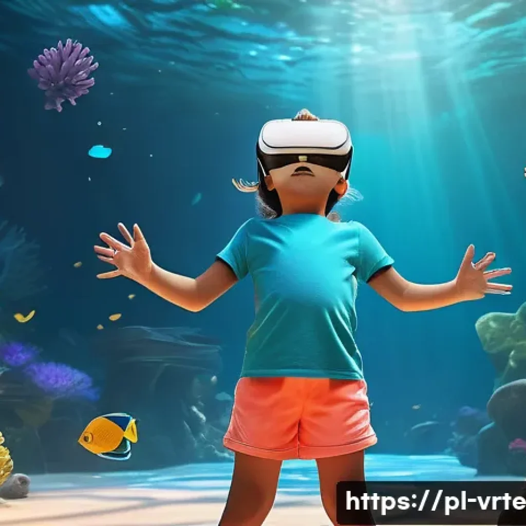 VR 재활치료의 기술 변화 - **Prompt: Joyful Child's VR Adventure for Rehabilitation**
"A vibrant, dynamic, full-body shot o...